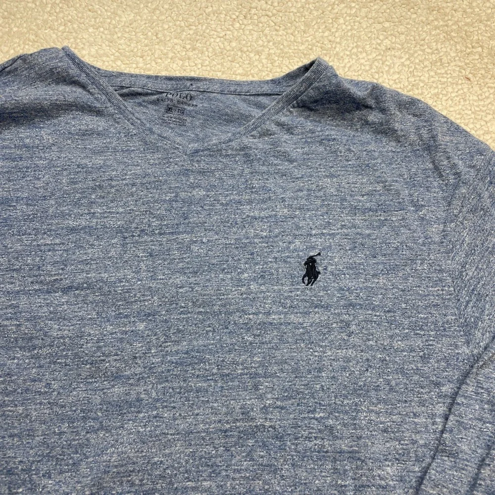 Polo Ralph‎ Lauren T-Shirt Mens XL Blue Bundle Long Sleeve Pony Logo Heathered